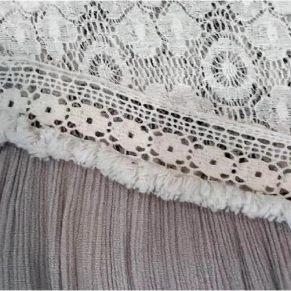 Umgee mocha and lace boho dress size medium